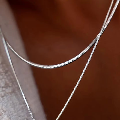 Emanco Minimalist Waterproof Chain Necklace PVD Plating 316L Stainless Steel 18K Gold Plated round Snake Chain Necklace for Men